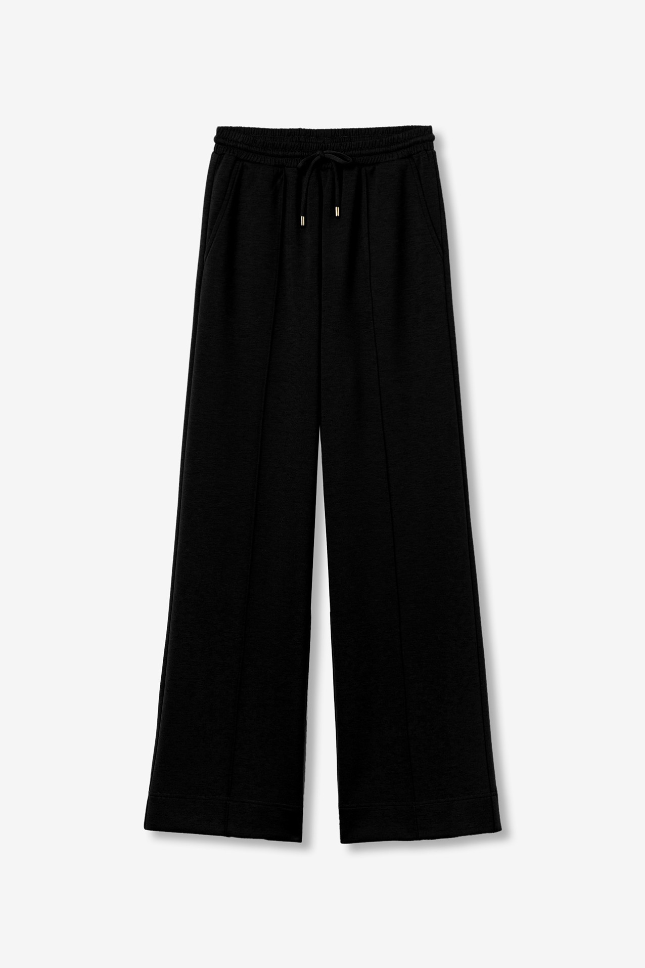Wide-Leg Knit Trousers