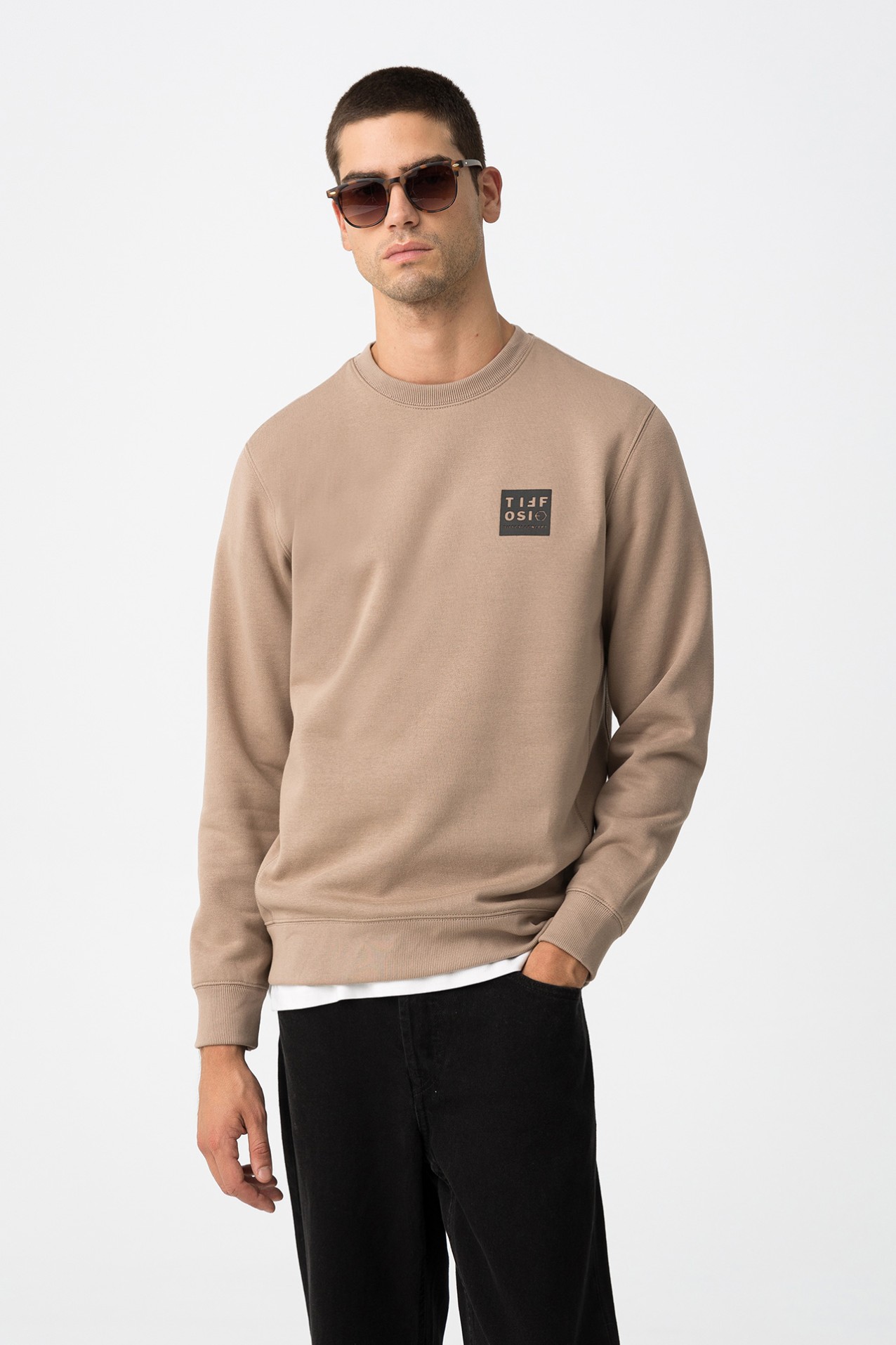 Sudadera con Espalda Estampada y Relieve