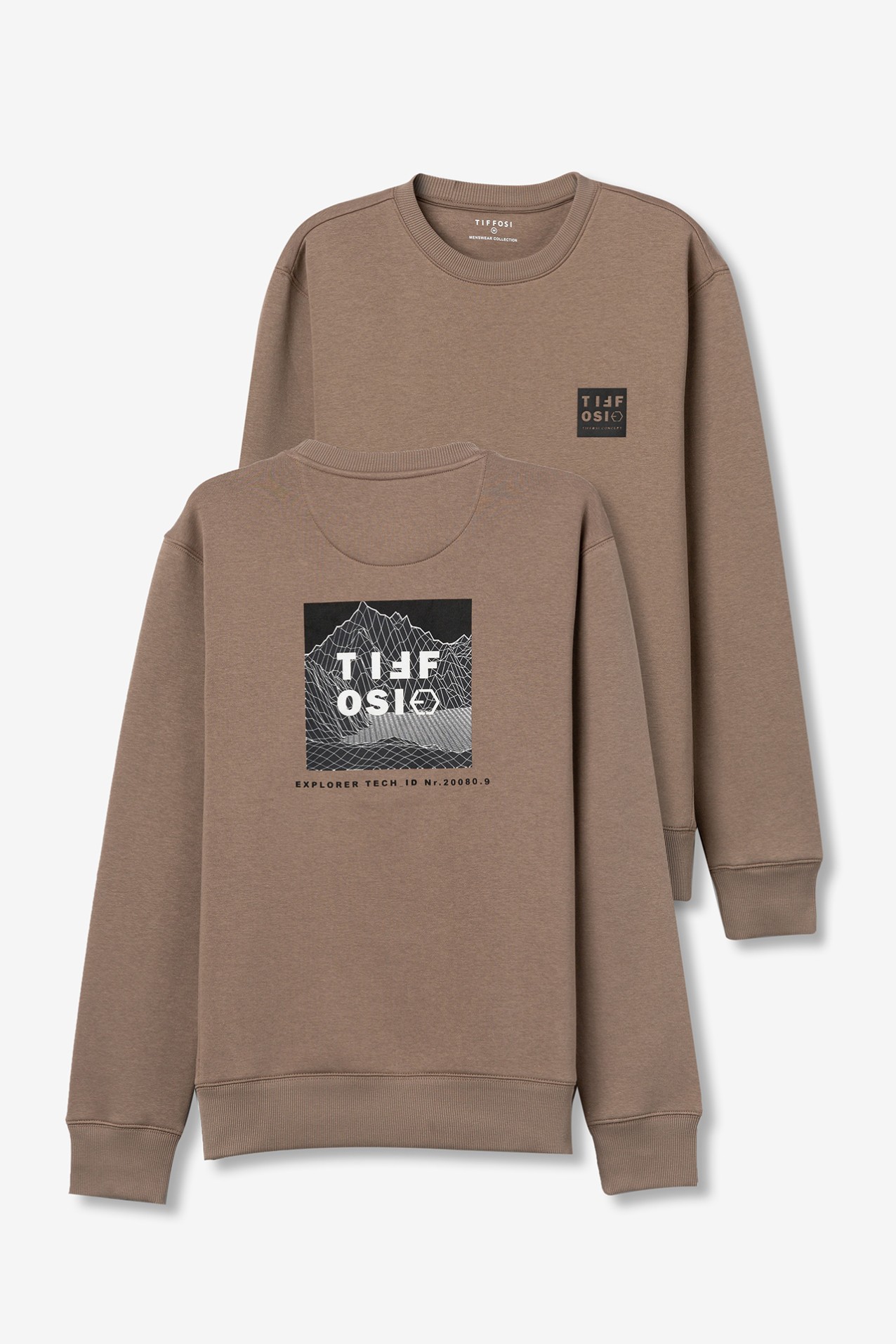 Sudadera con Espalda Estampada y Relieve