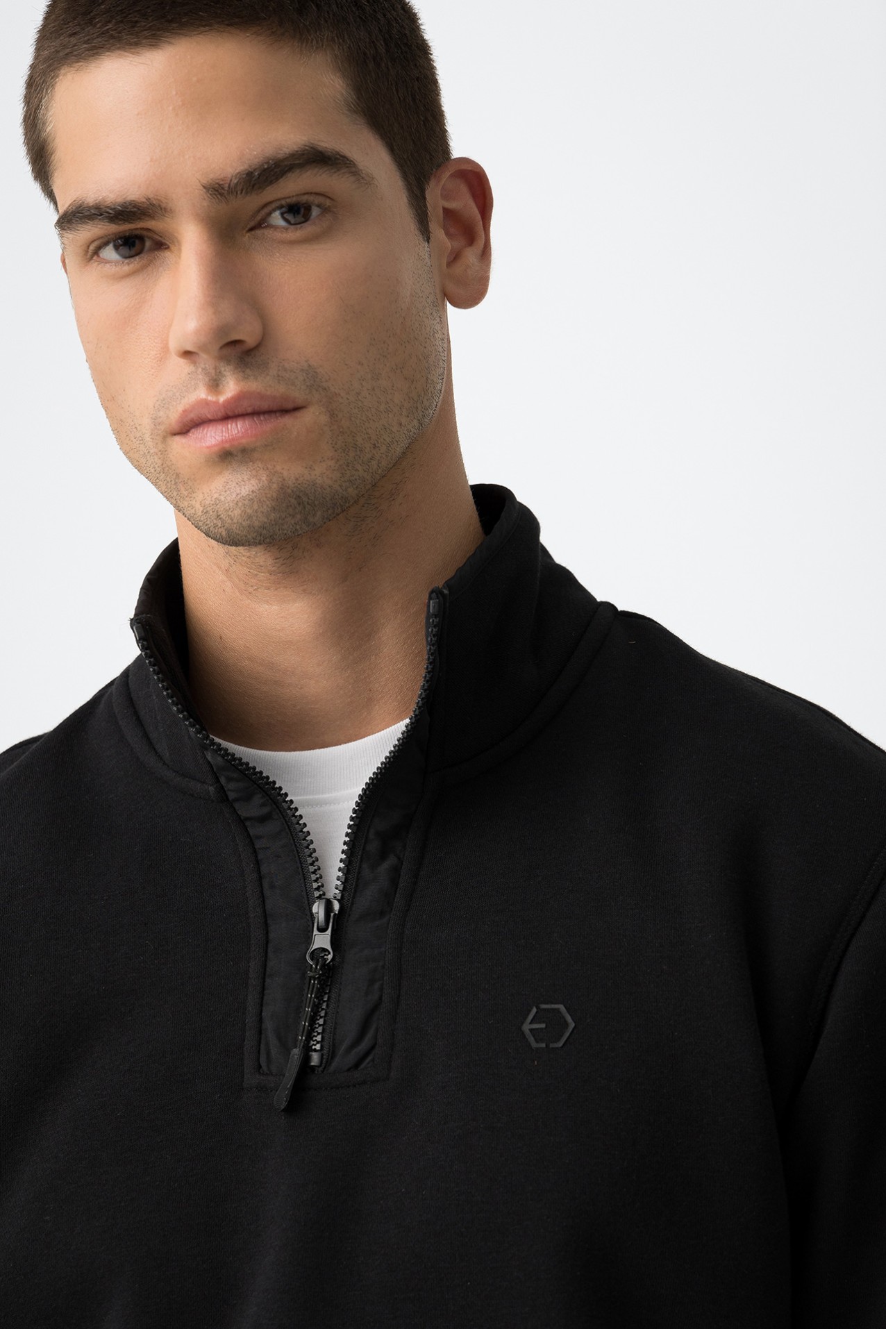 Combined Sweatshirt With Zipper