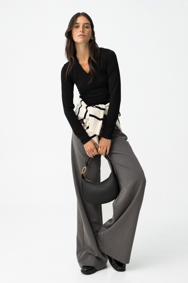 Calas Wide Leg com Presilhas