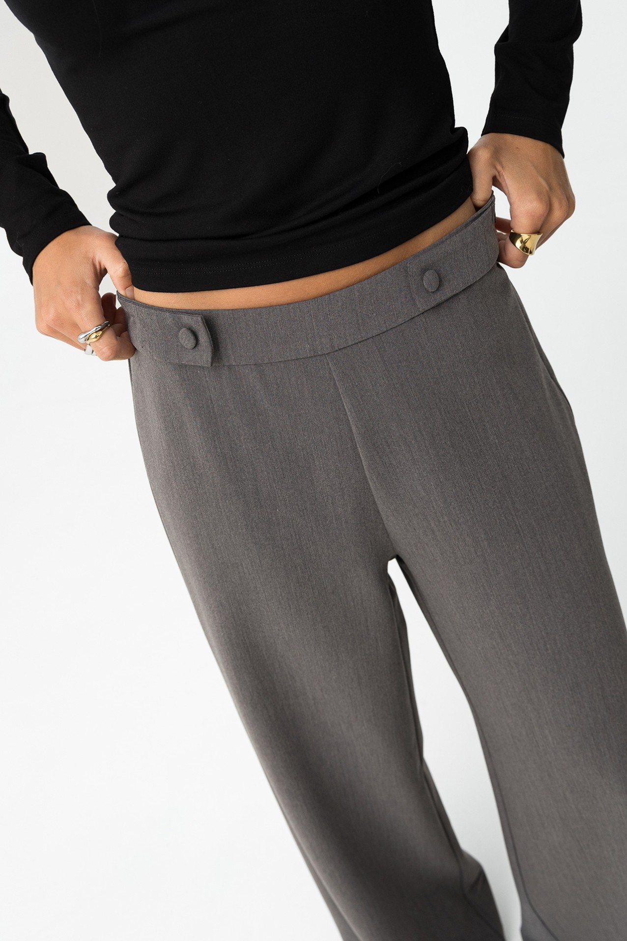 Wide Leg Pants with Straps