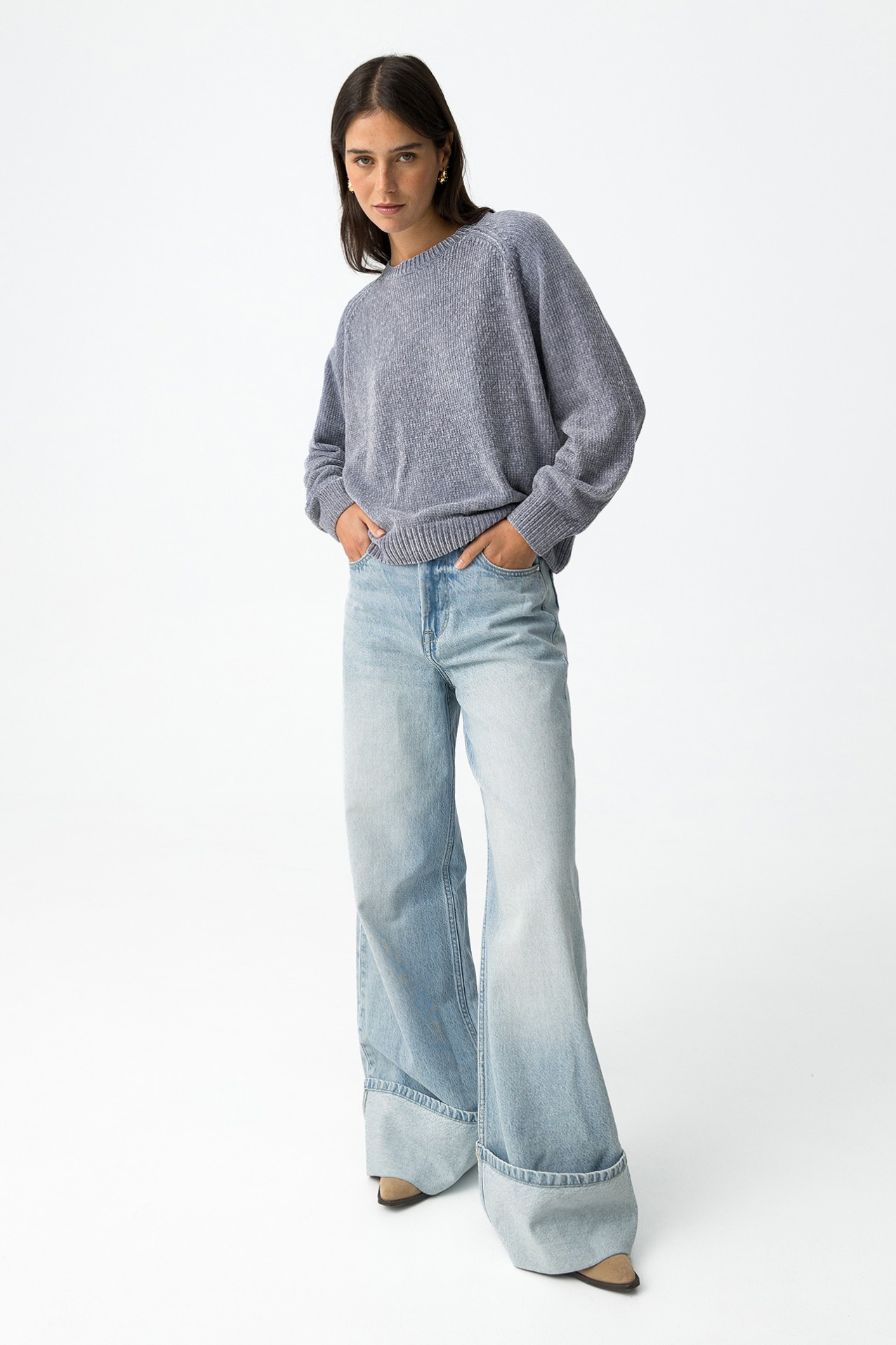 Relaxed Fit Soft Knit Sweater