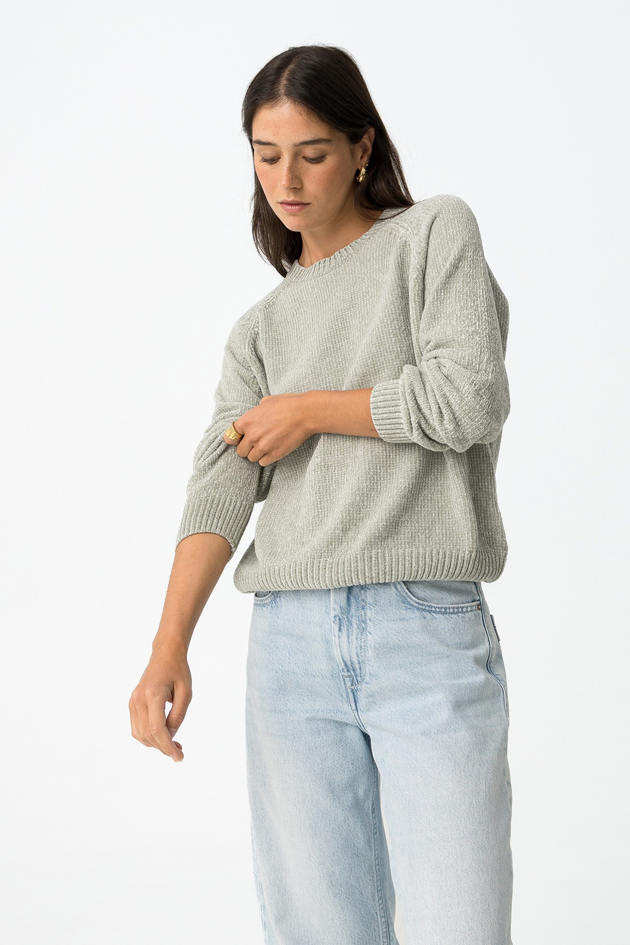 Relaxed Fit Soft Knit Sweater