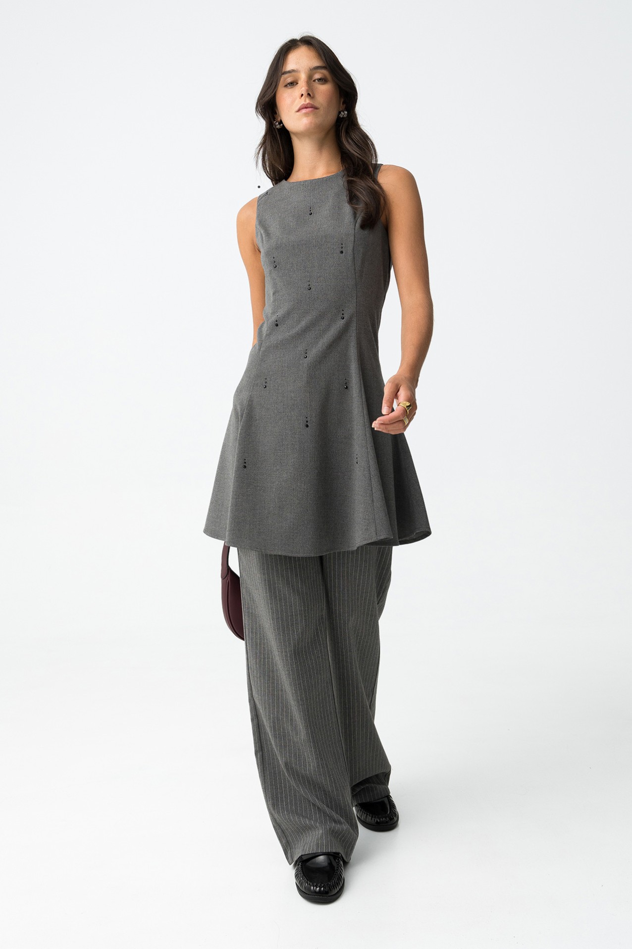 Striped Straight Fit Trousers