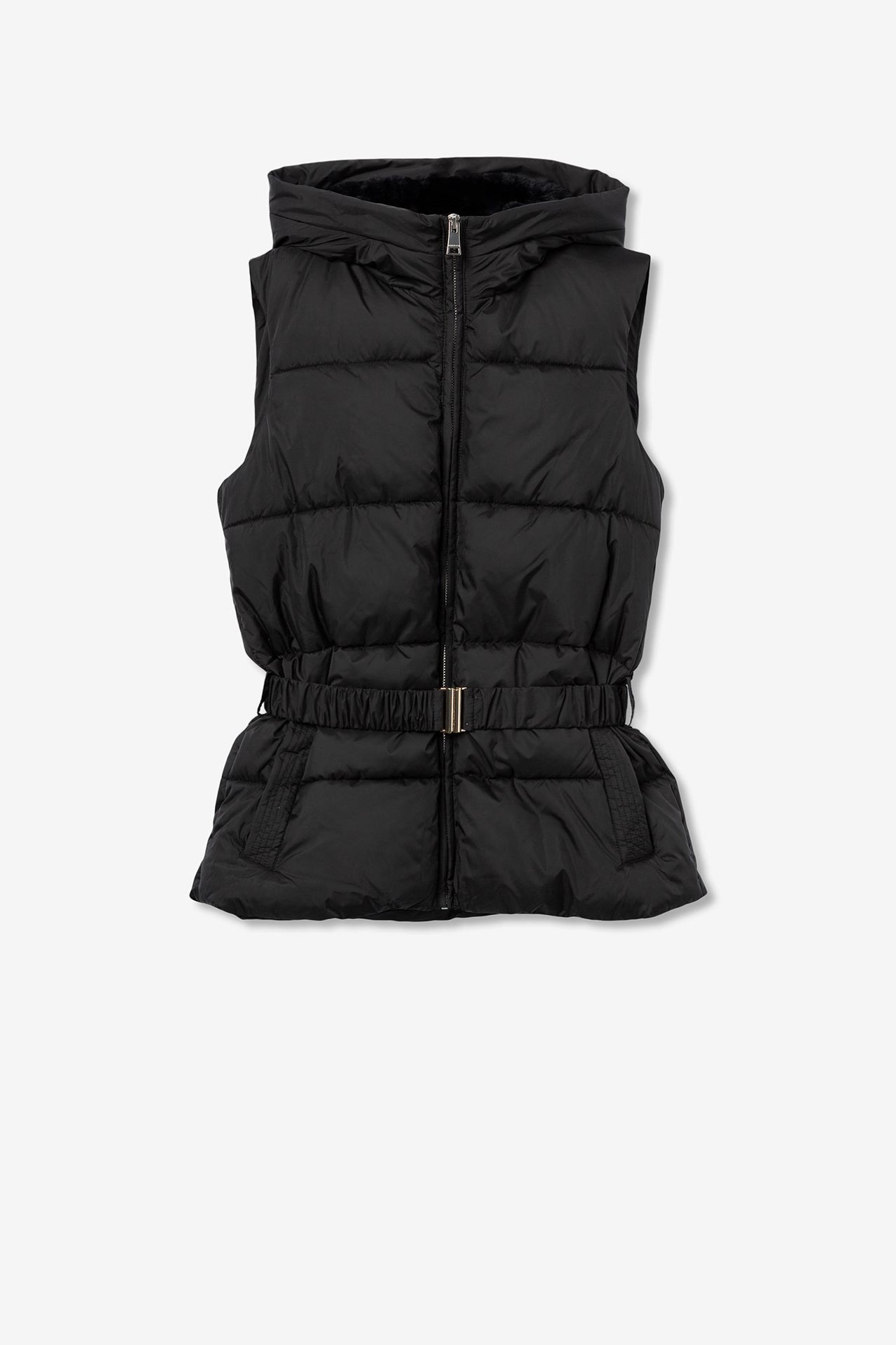 Quilted Vest with Belt