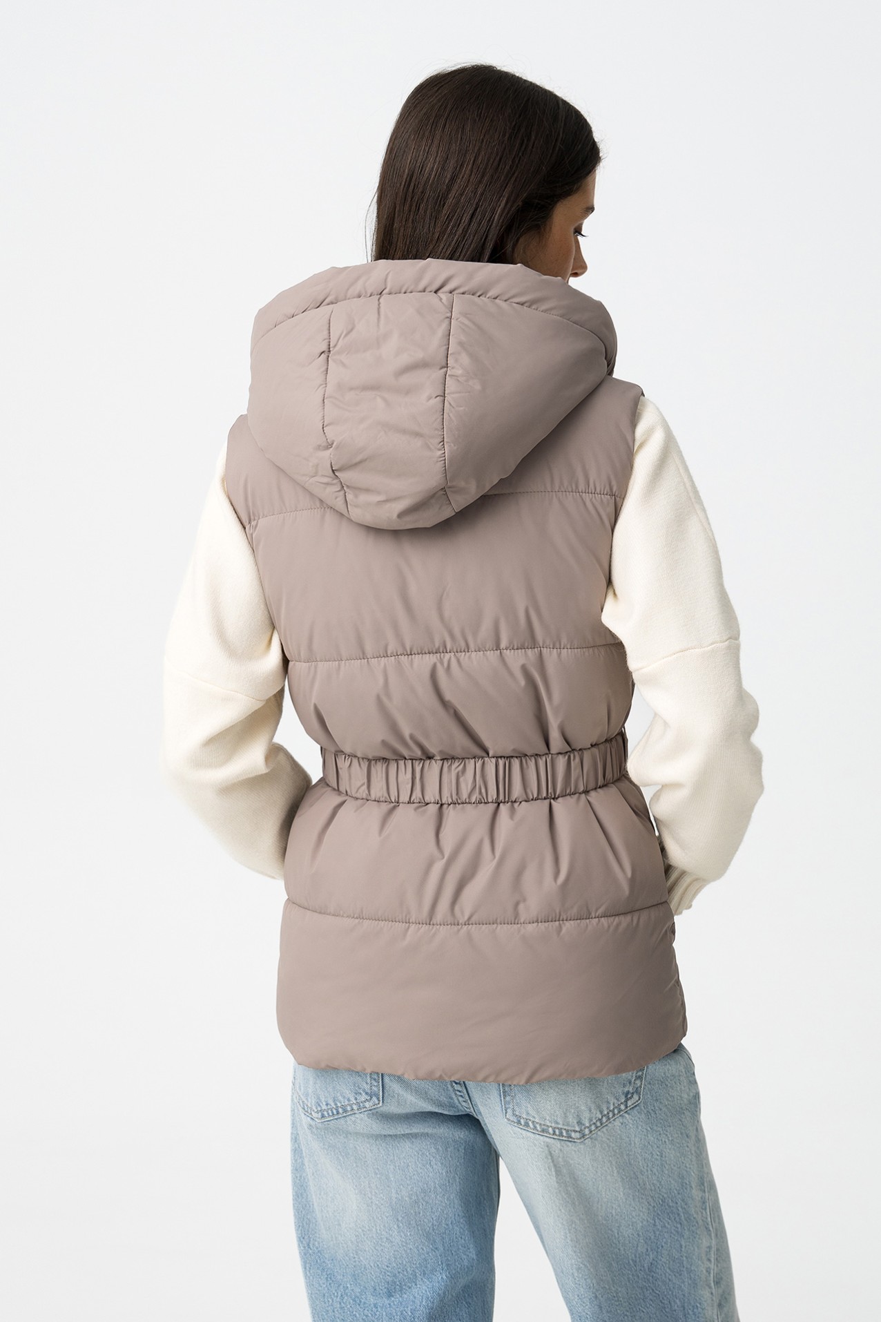 Chaleco Acolchado con Cinturn