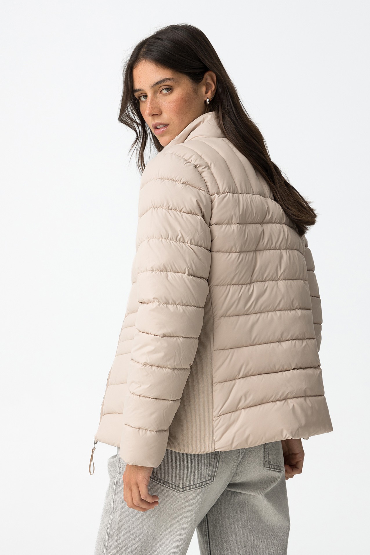 Dark Beige Puffer Jacket
