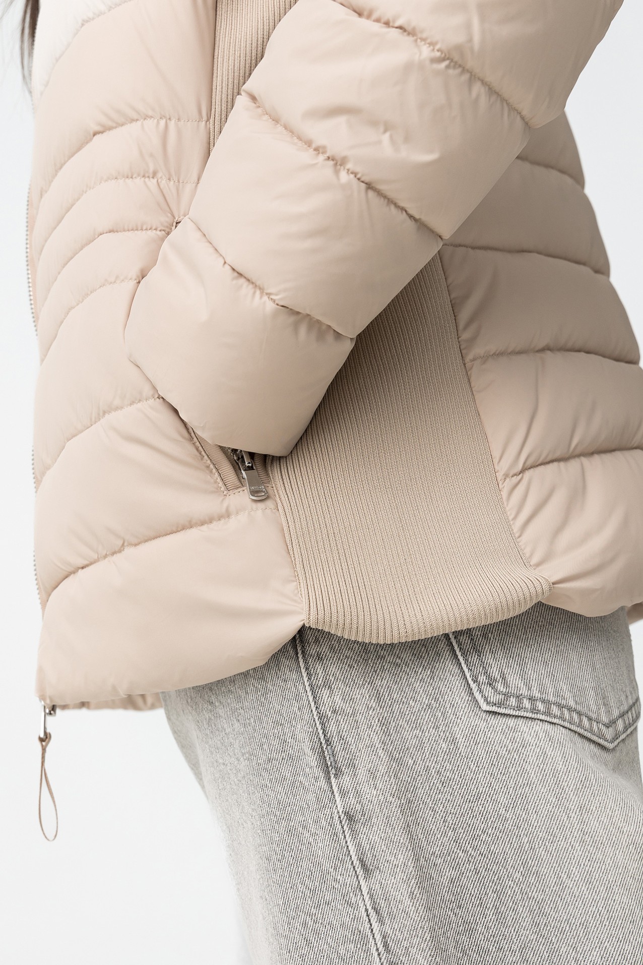 Dark Beige Puffer Jacket