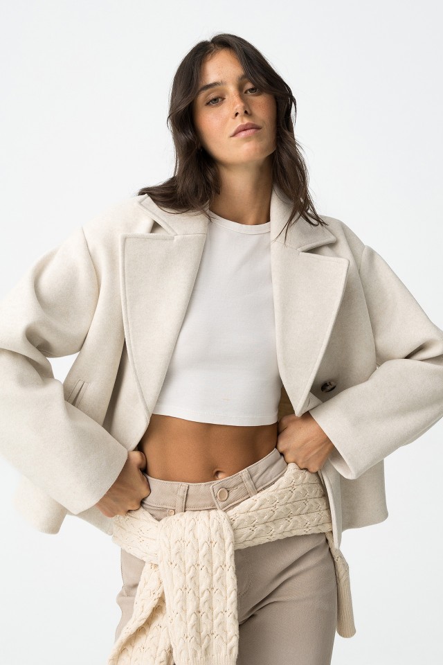 Relaxed Coat with Double Breasted