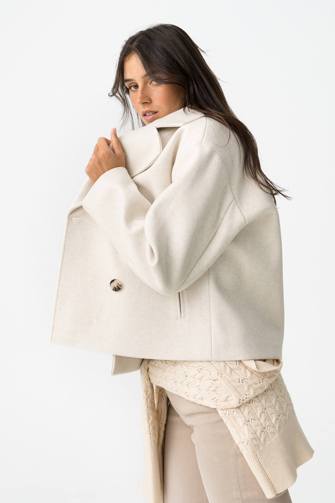 Relaxed Coat with Double Breasted