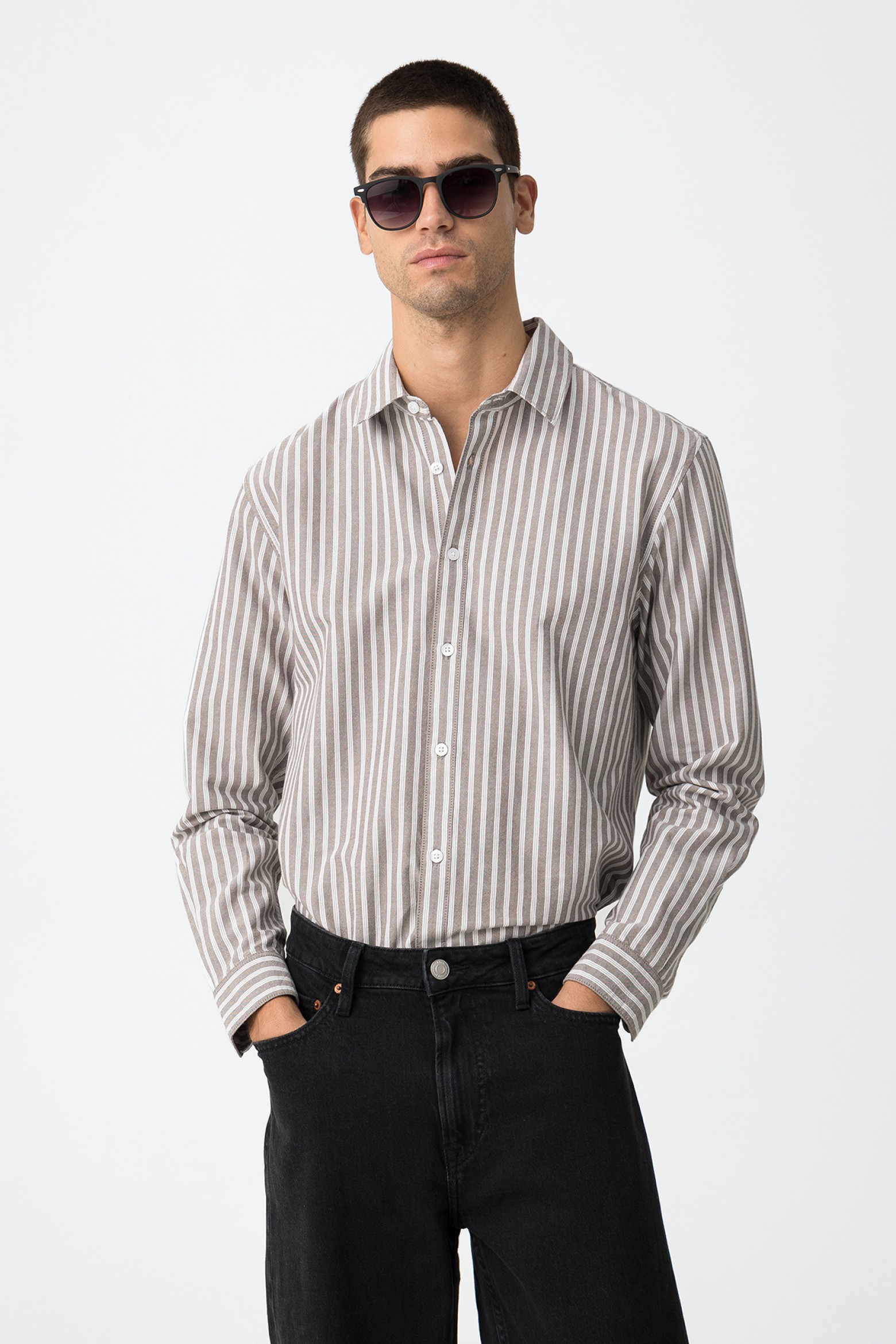 Camisa de Algodo s Riscas