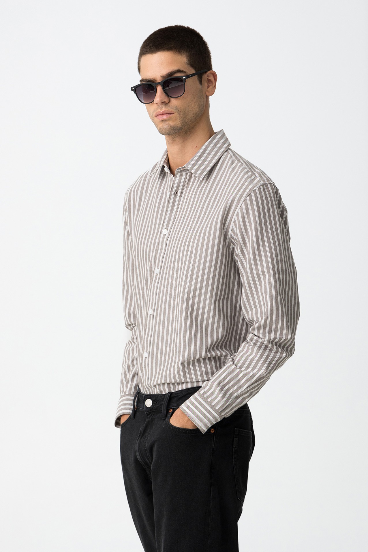 Camisa de Algodo s Riscas