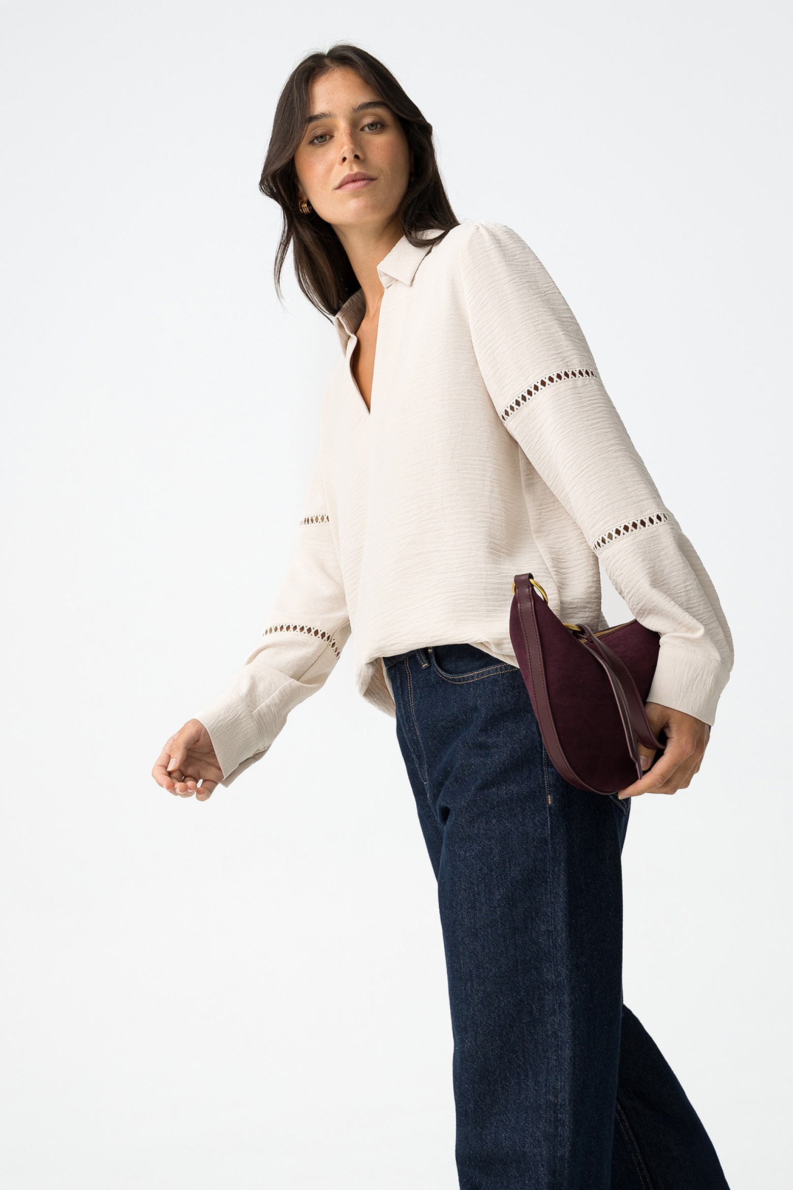 Wrinkled Knit Blouse