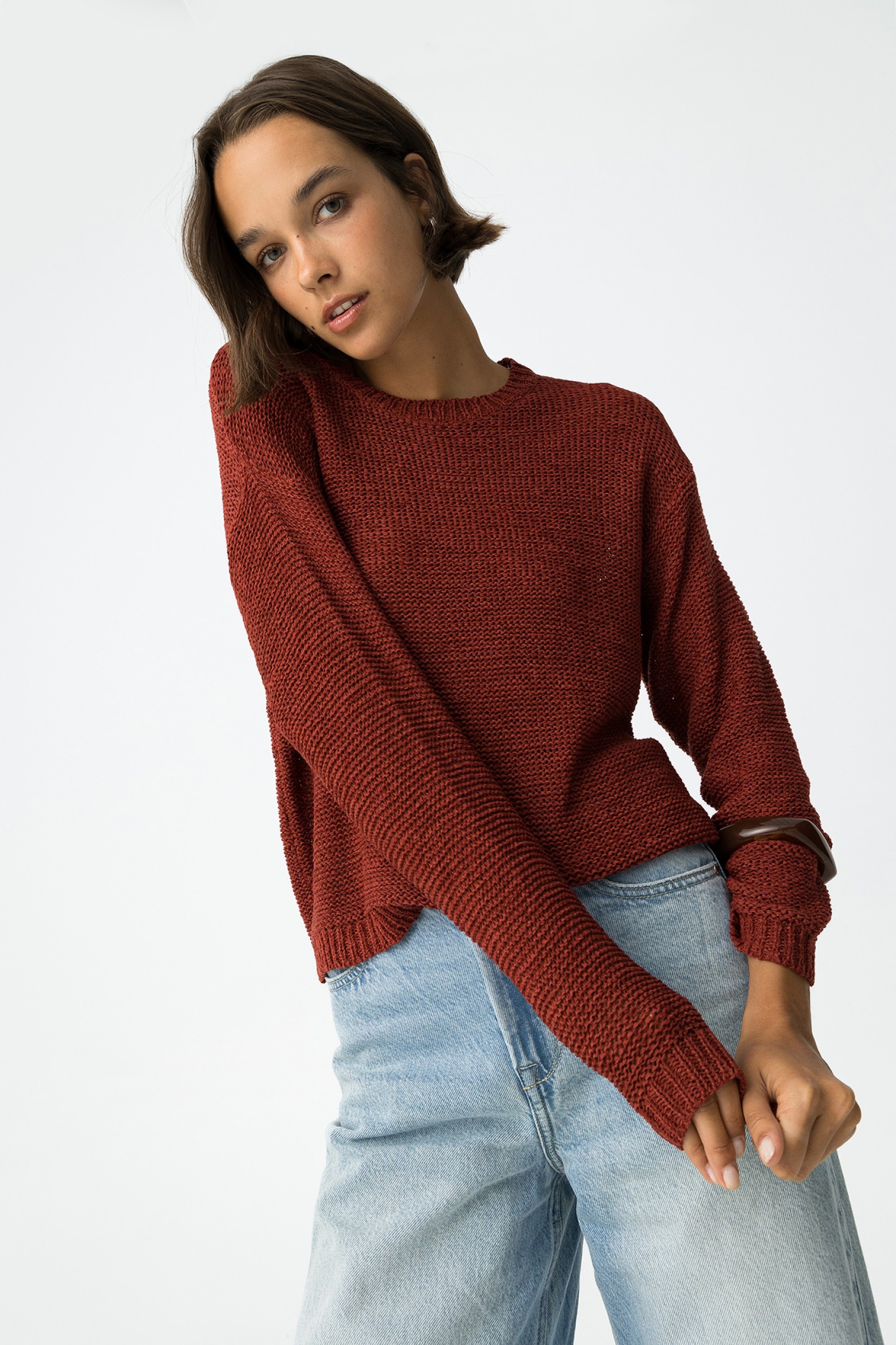 Camisola Tricotada Laranja