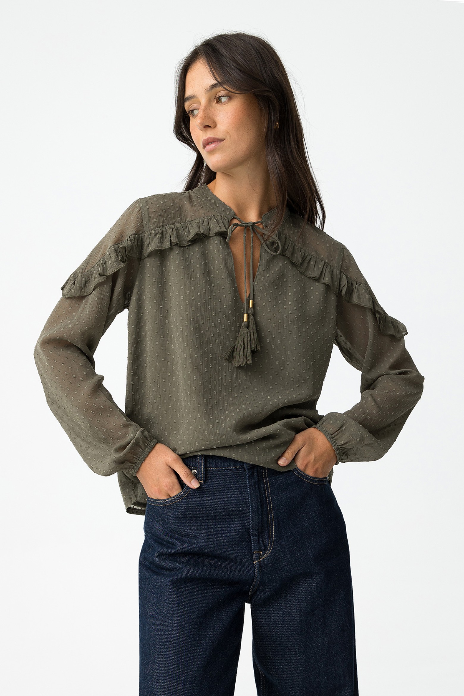 Flowy Blouse with Ruffles