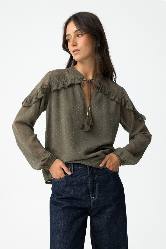 Flowy Blouse with Ruffles