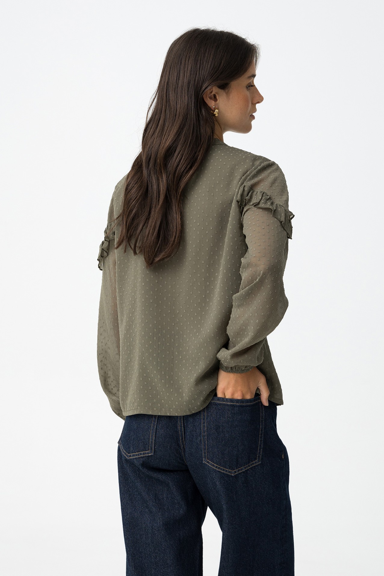 Blusa Fluda com Folhos