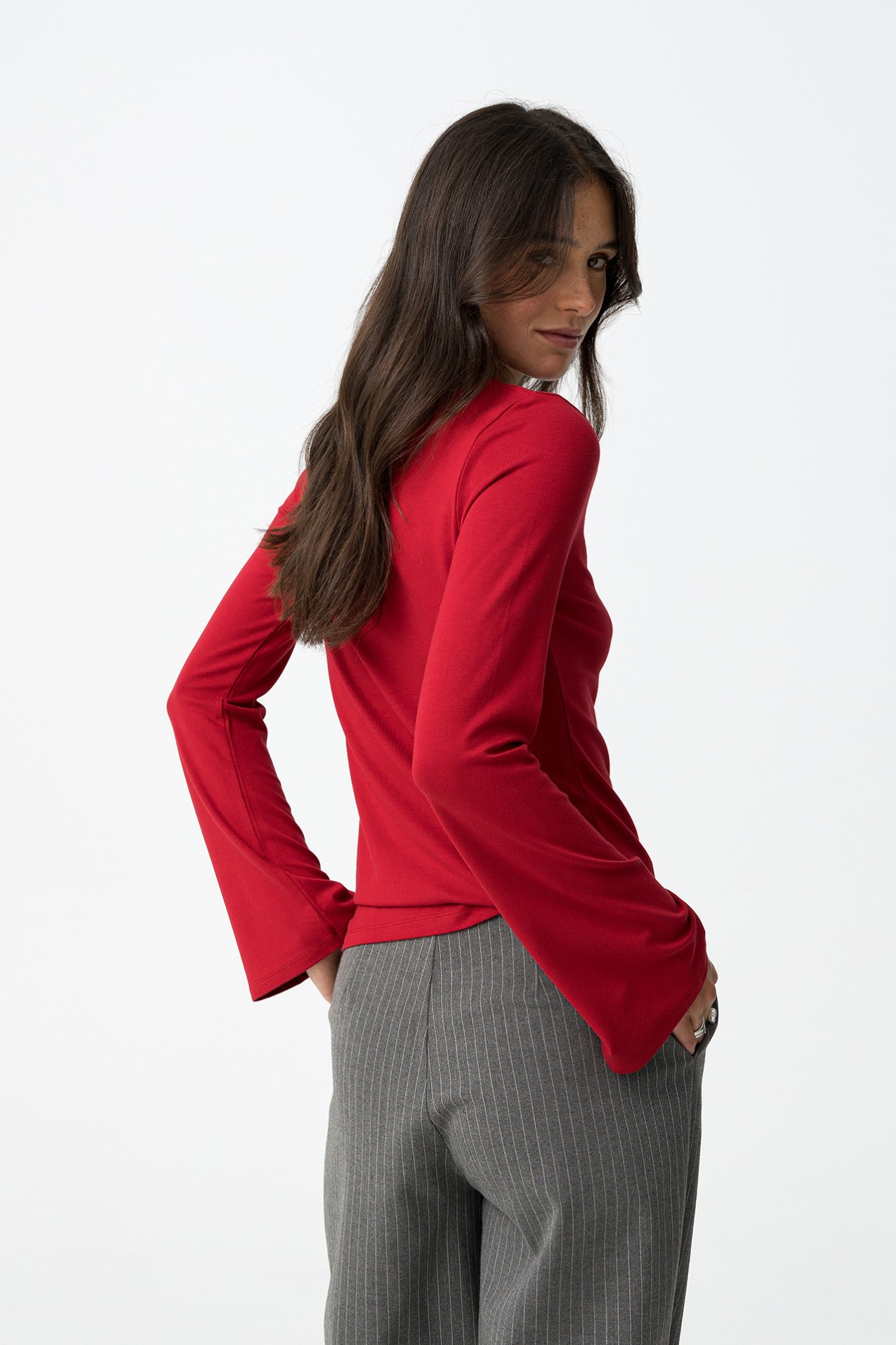 T-shirt Slim Manga Comprida