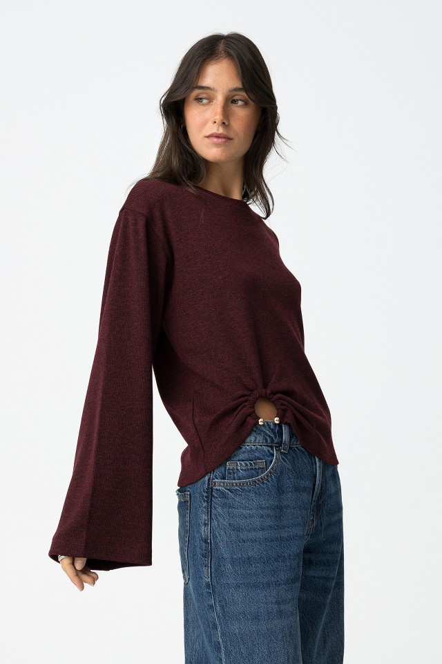 T-shirt with Metal Ring