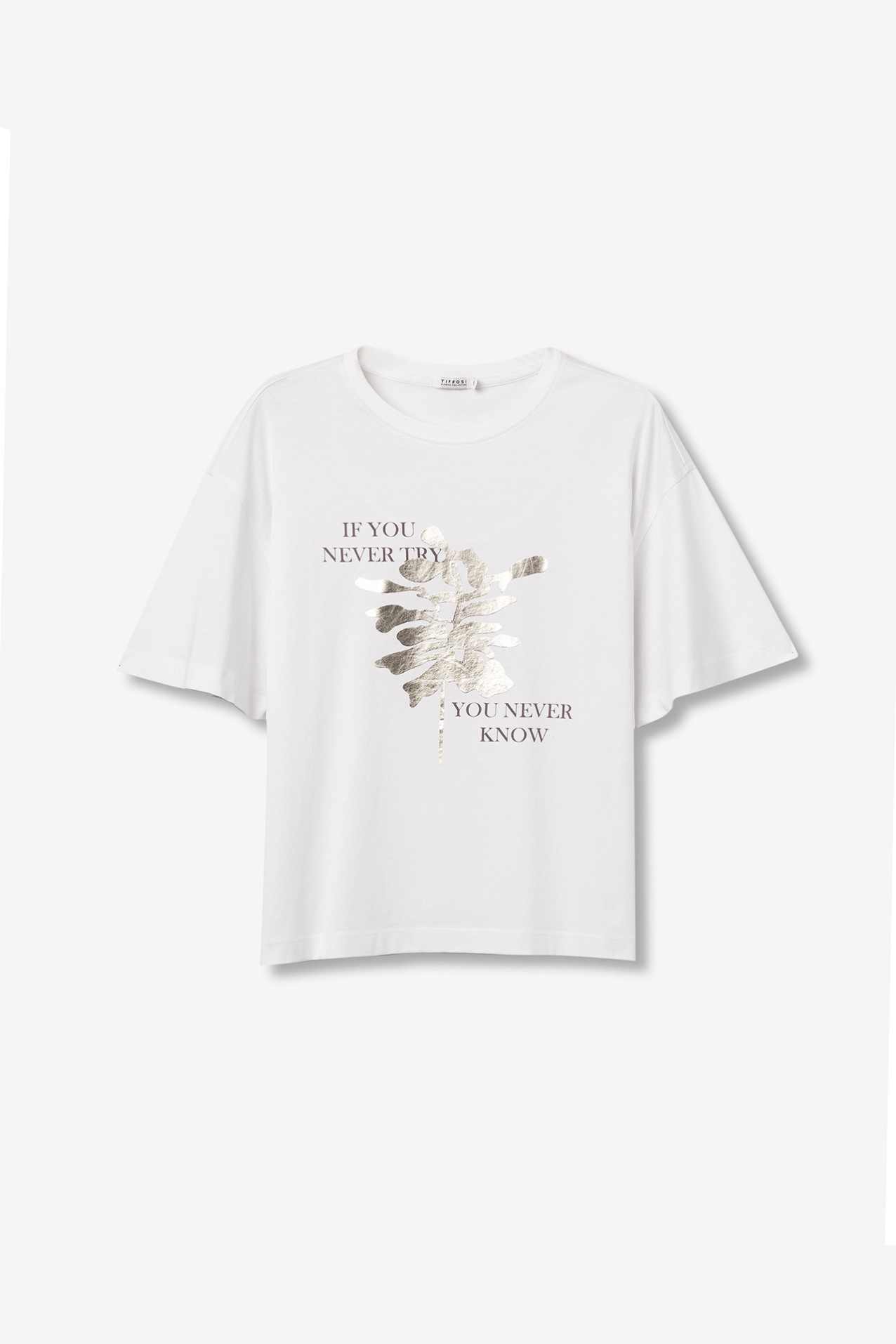 T-shirt Relaxed com Estampado Frontal