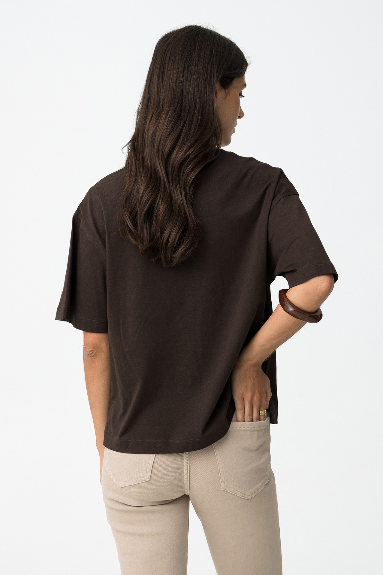 T-shirt Relaxed com Estampado Frontal