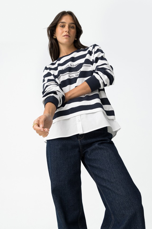 Mixed Print Sweatshirt