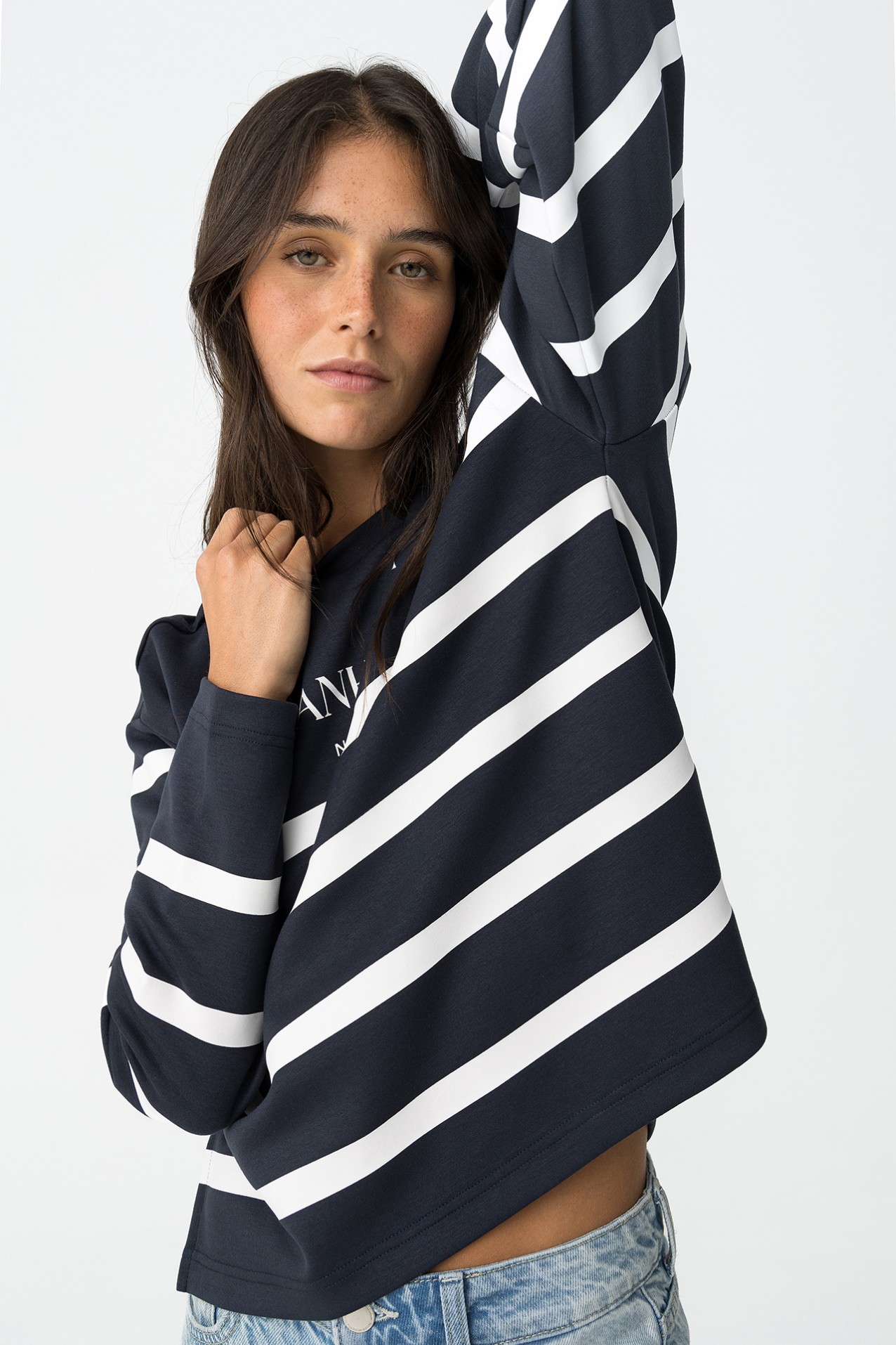 Striped Printed Sweatshirt