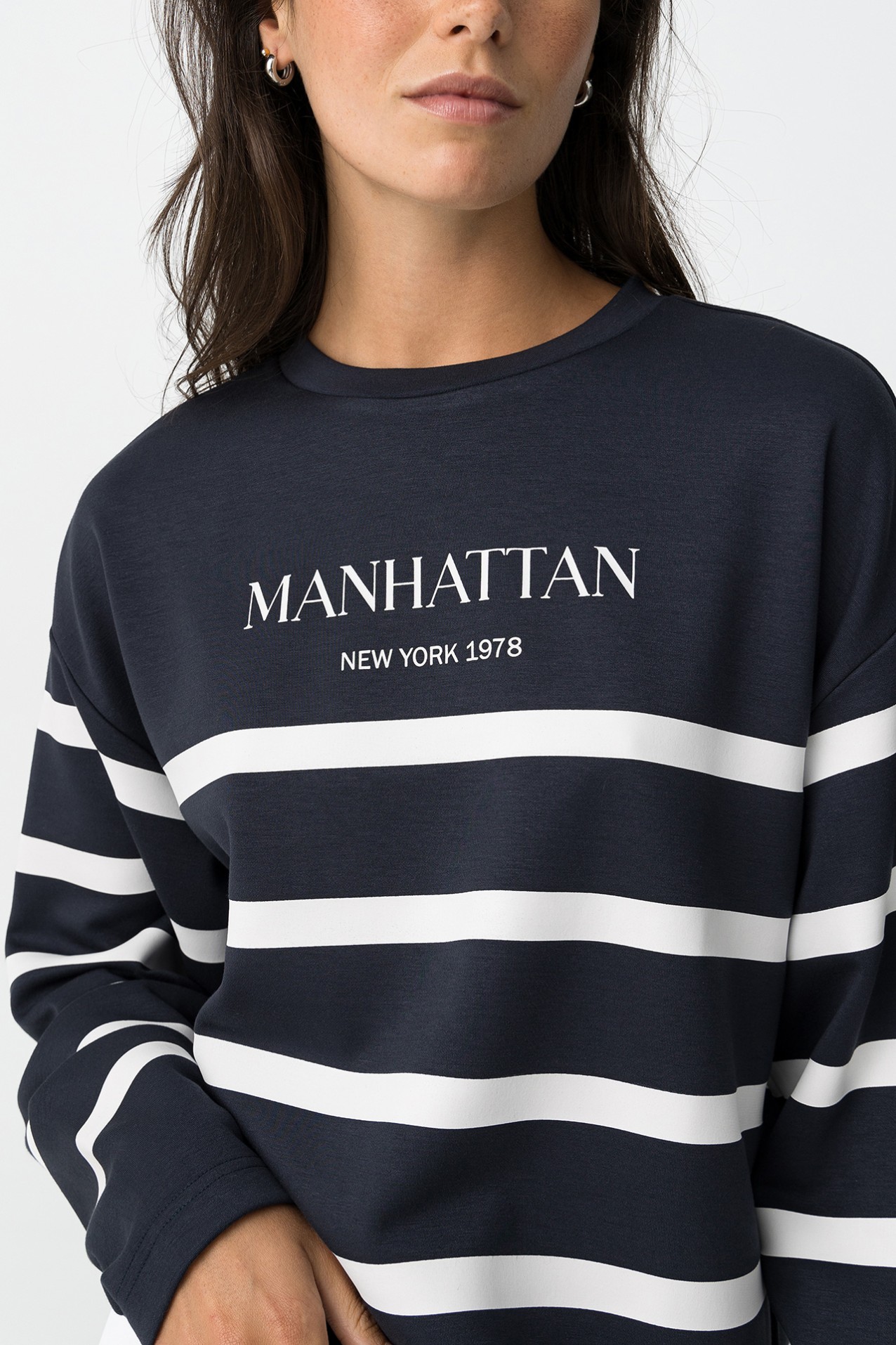 Striped Printed Sweatshirt