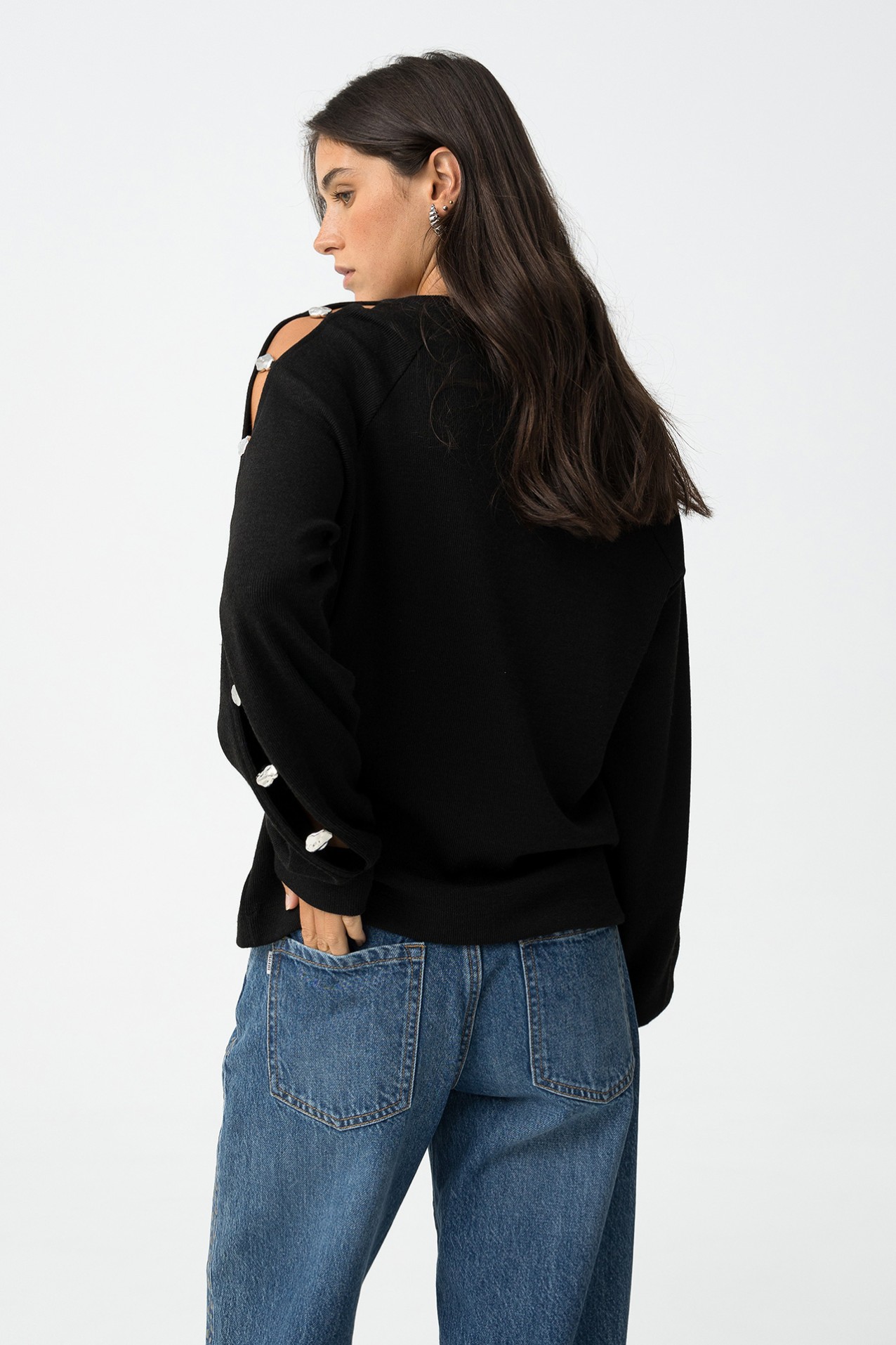 T-shirt com Missangas Metlicas