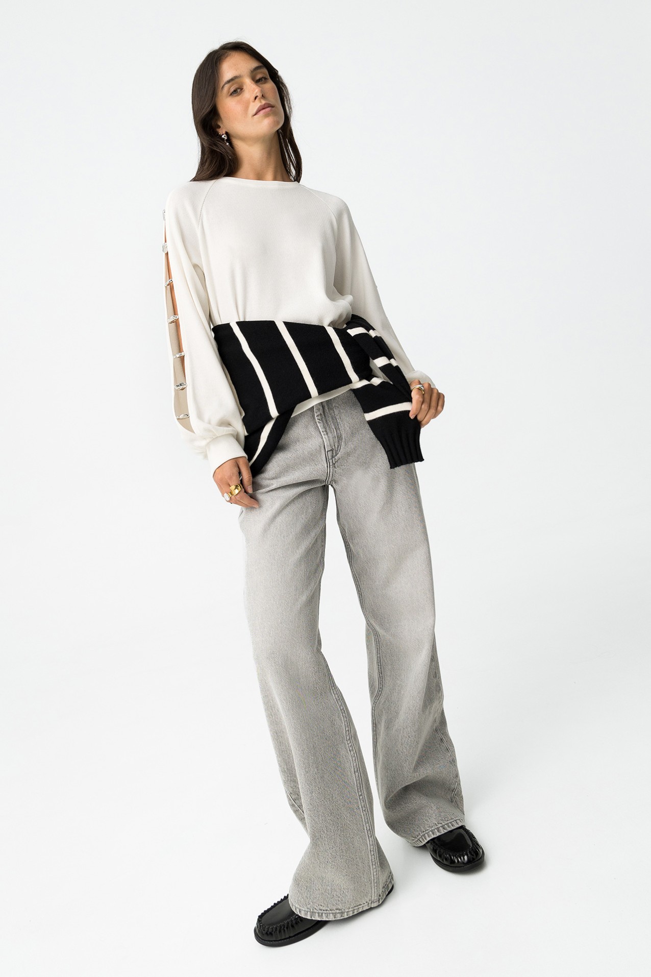 T-shirt com Missangas Metlicas