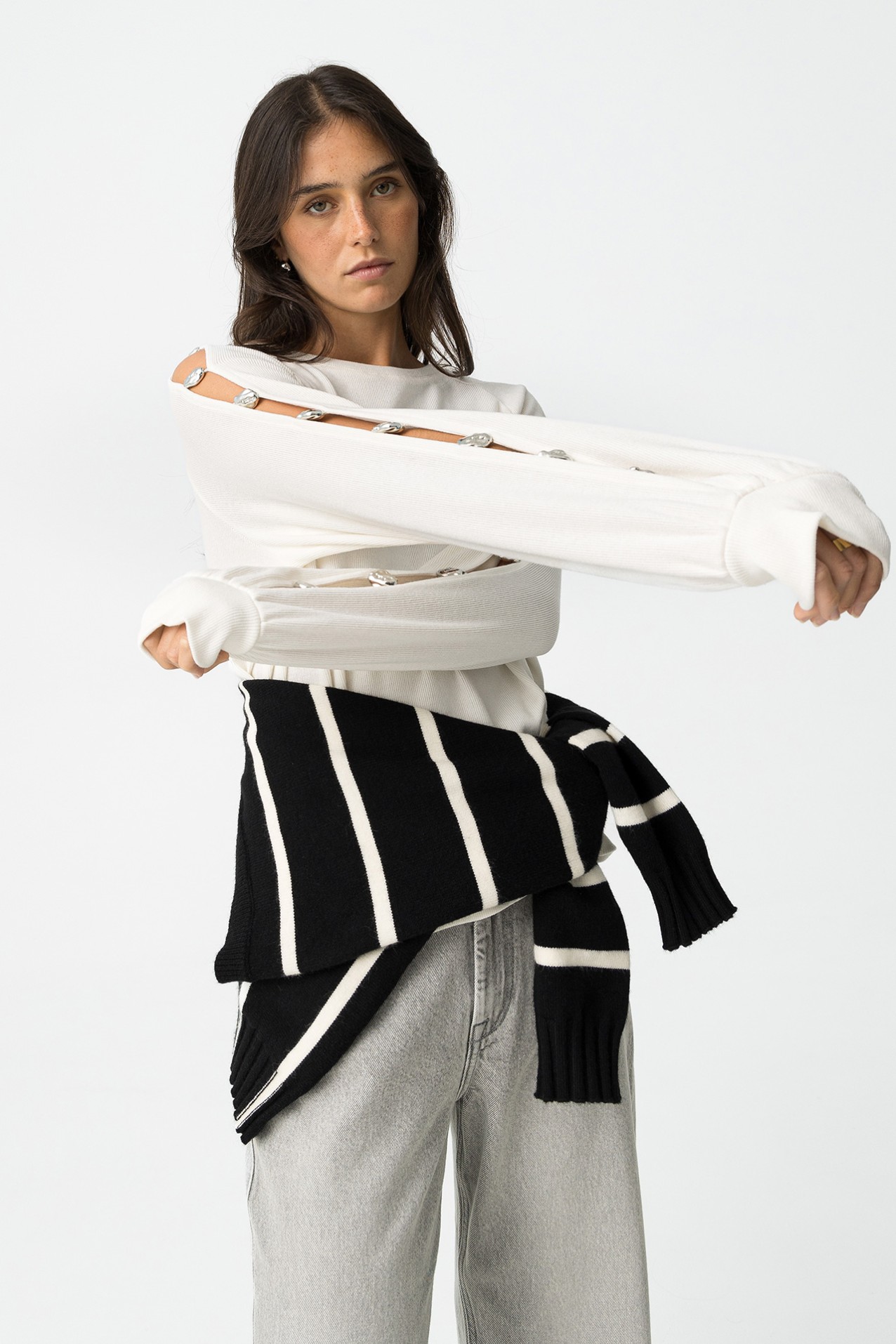 T-shirt com Missangas Metlicas