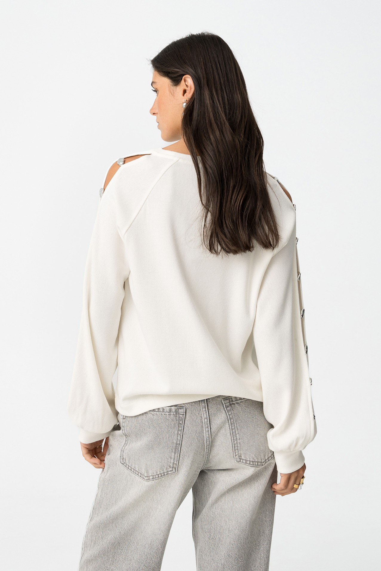 T-shirt com Missangas Metlicas