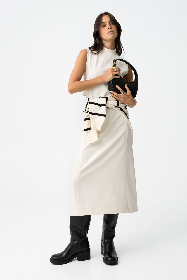 Dress with Decorative Straps