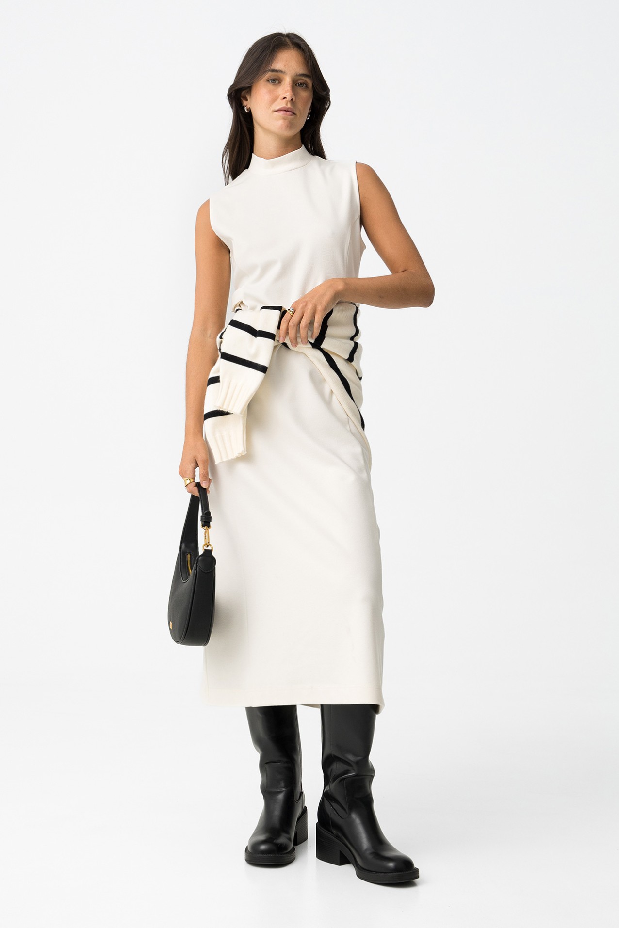 Dress with Decorative Straps