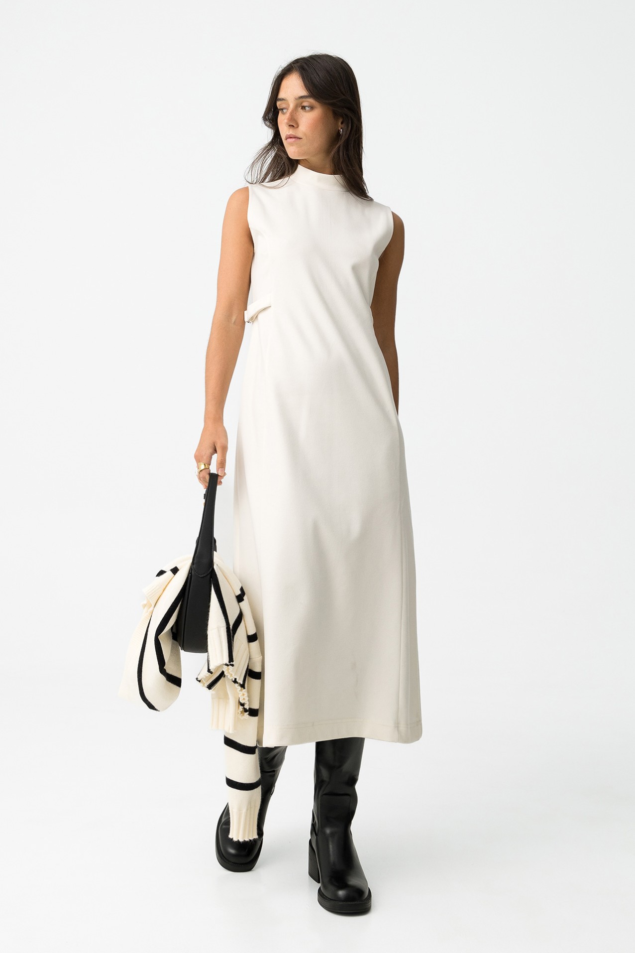 Dress with Decorative Straps