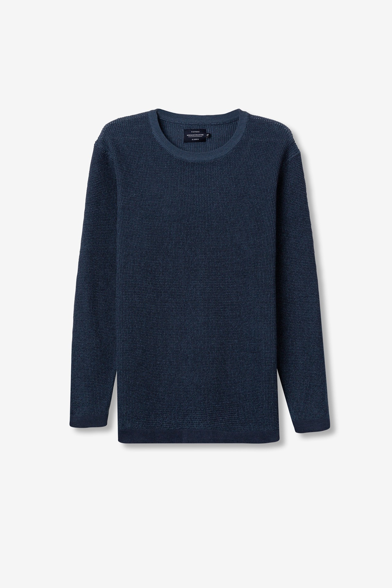 Camisola azul tricotada