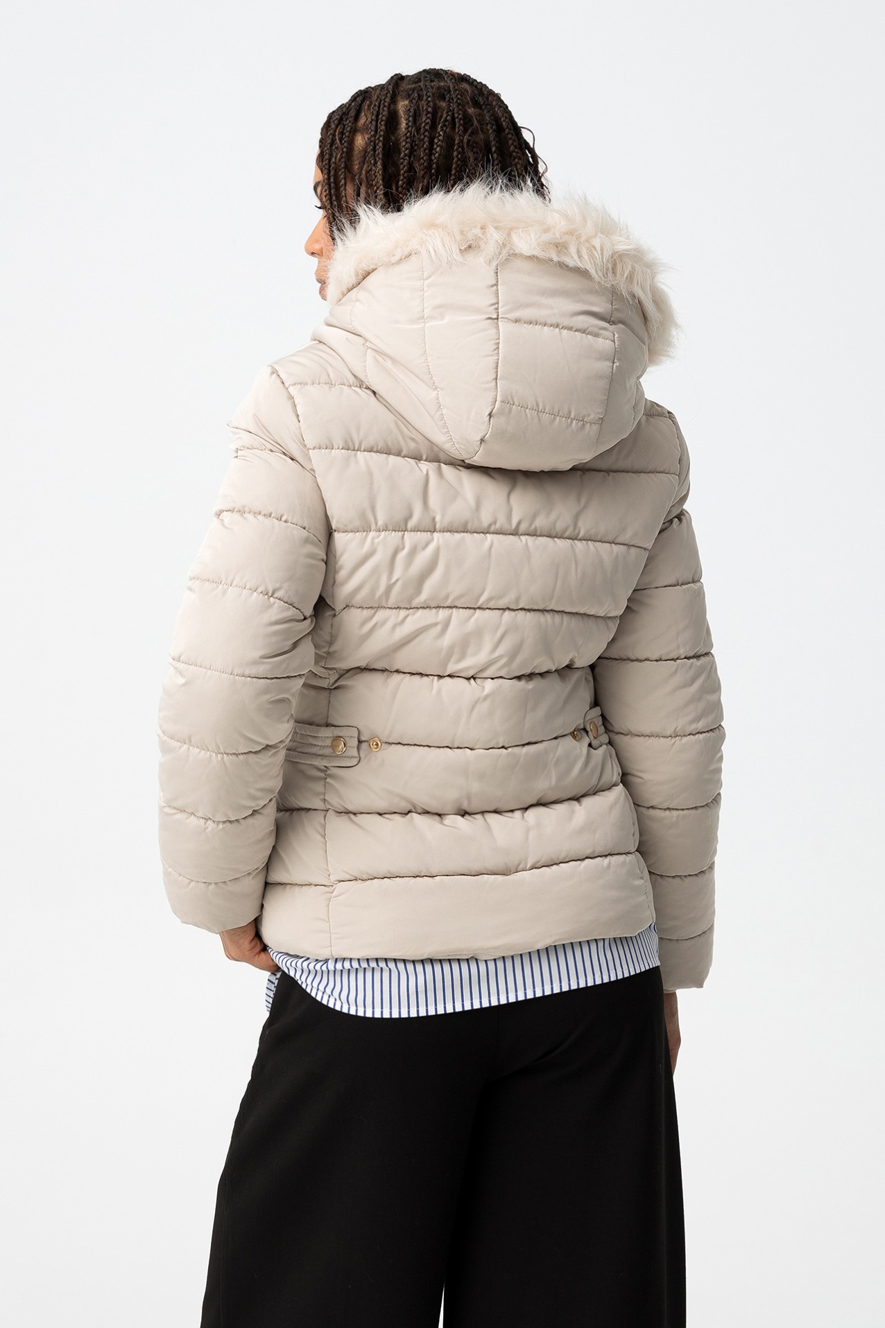 Casaco Bege Acolchoado