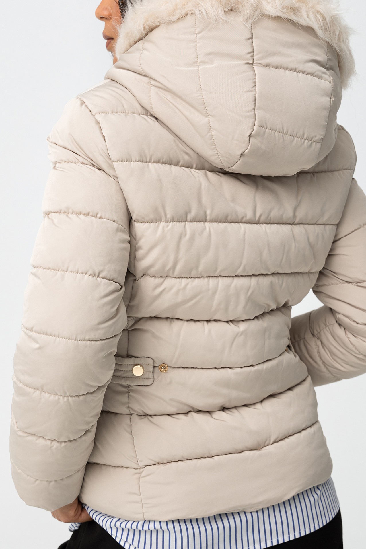 Casaco Bege Acolchoado