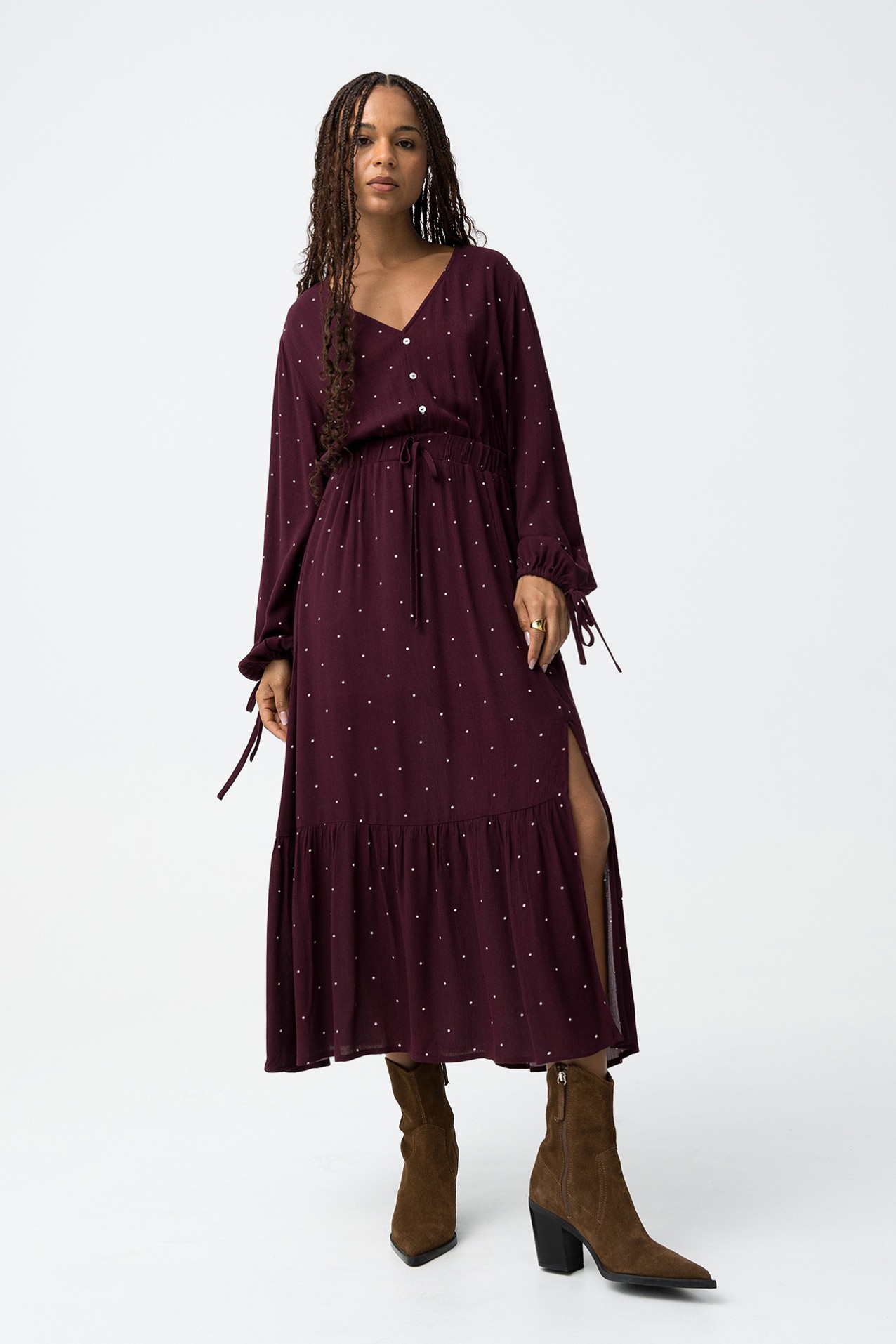 Vestido longo com padro