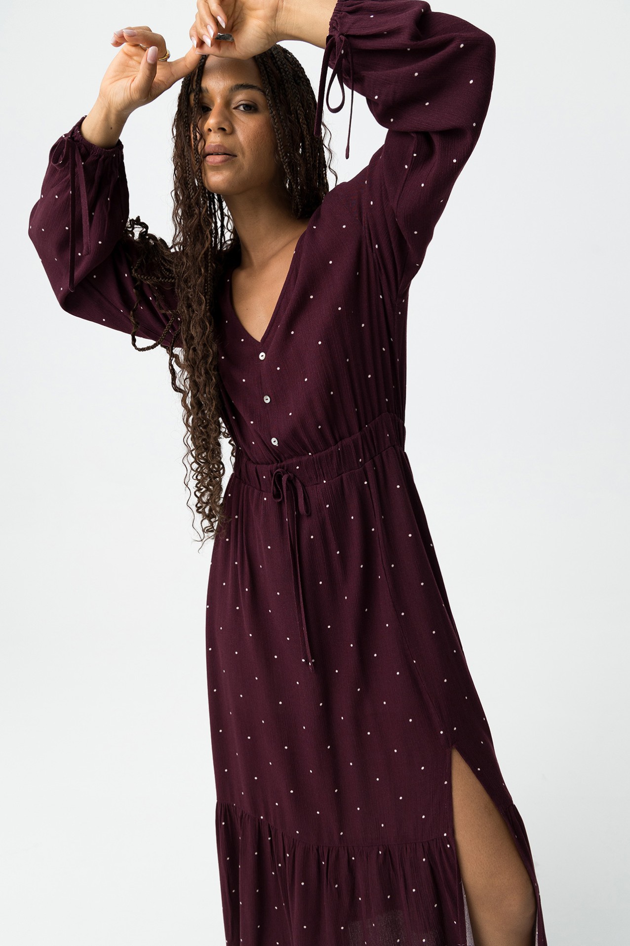 Vestido longo com padro