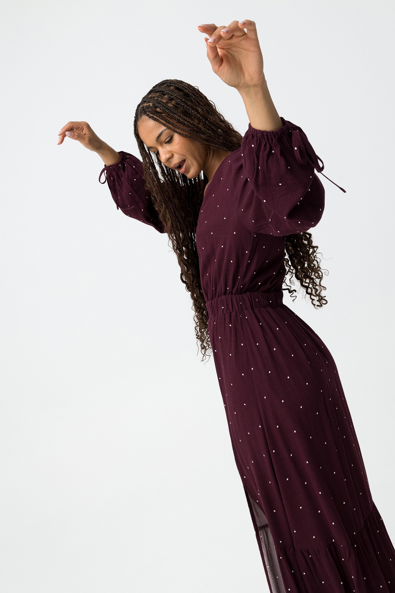 Vestido longo com padro