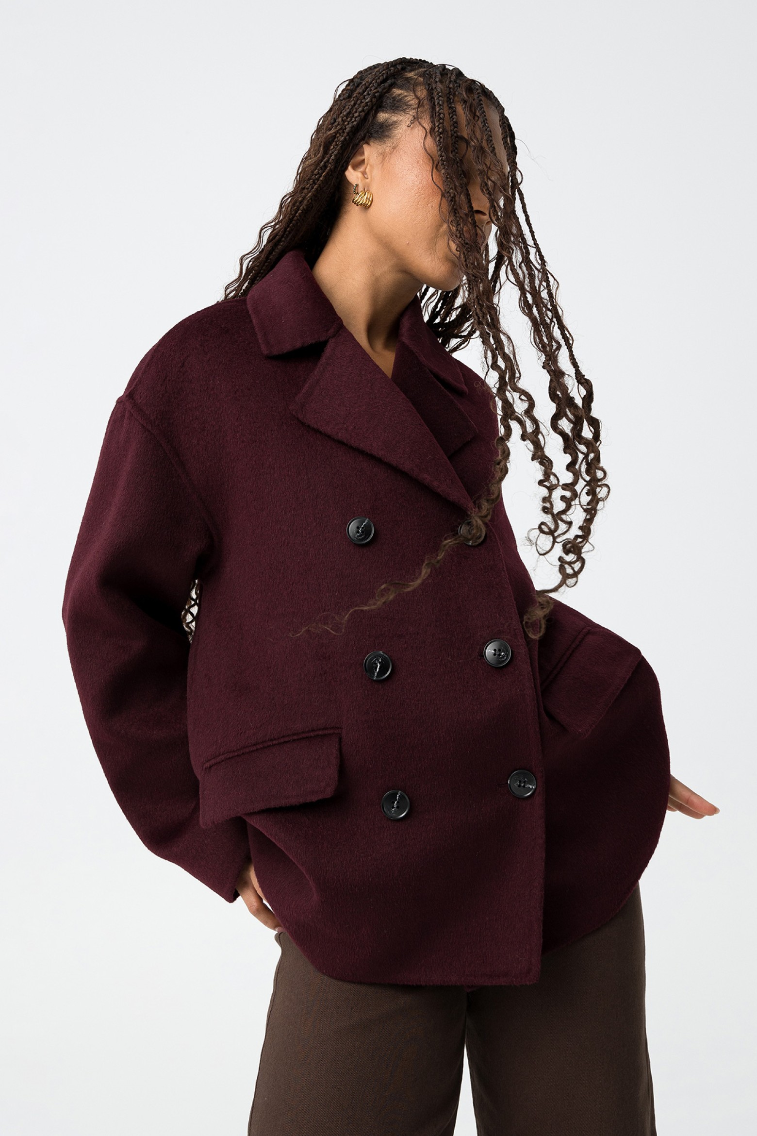 Chaqueta Corta Efecto Lana