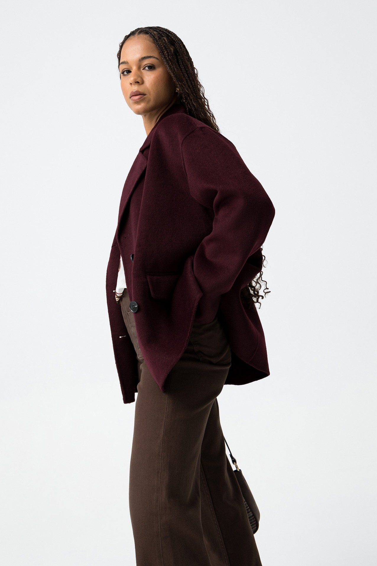 Wool-Effect Short Jacket