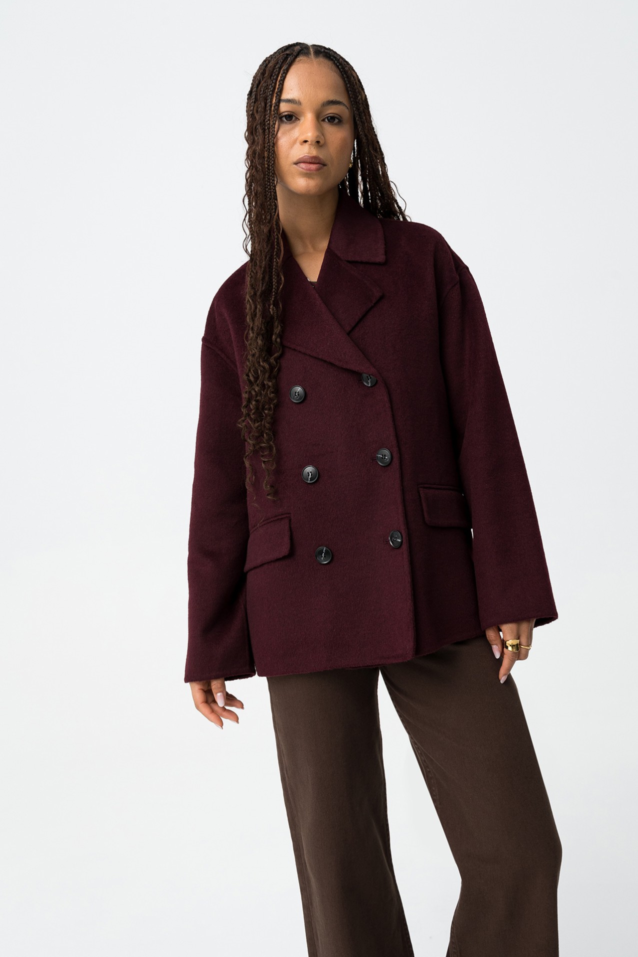 Wool-Effect Short Jacket