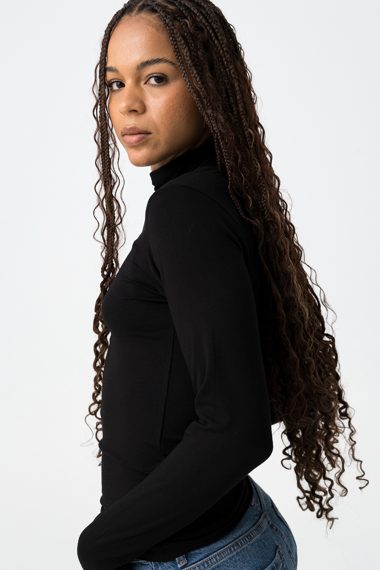 Camiseta negra ajustada