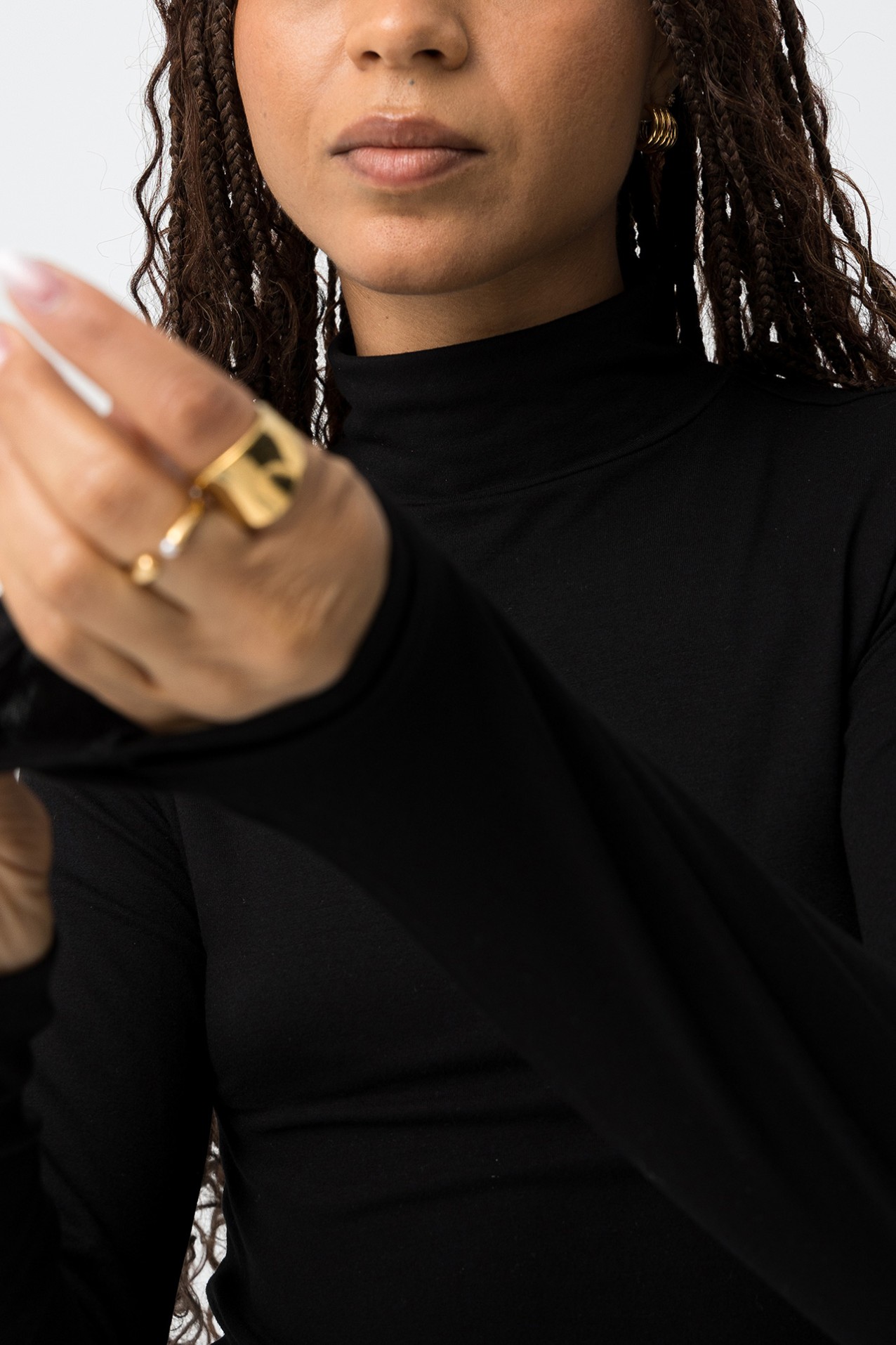 Camiseta negra ajustada