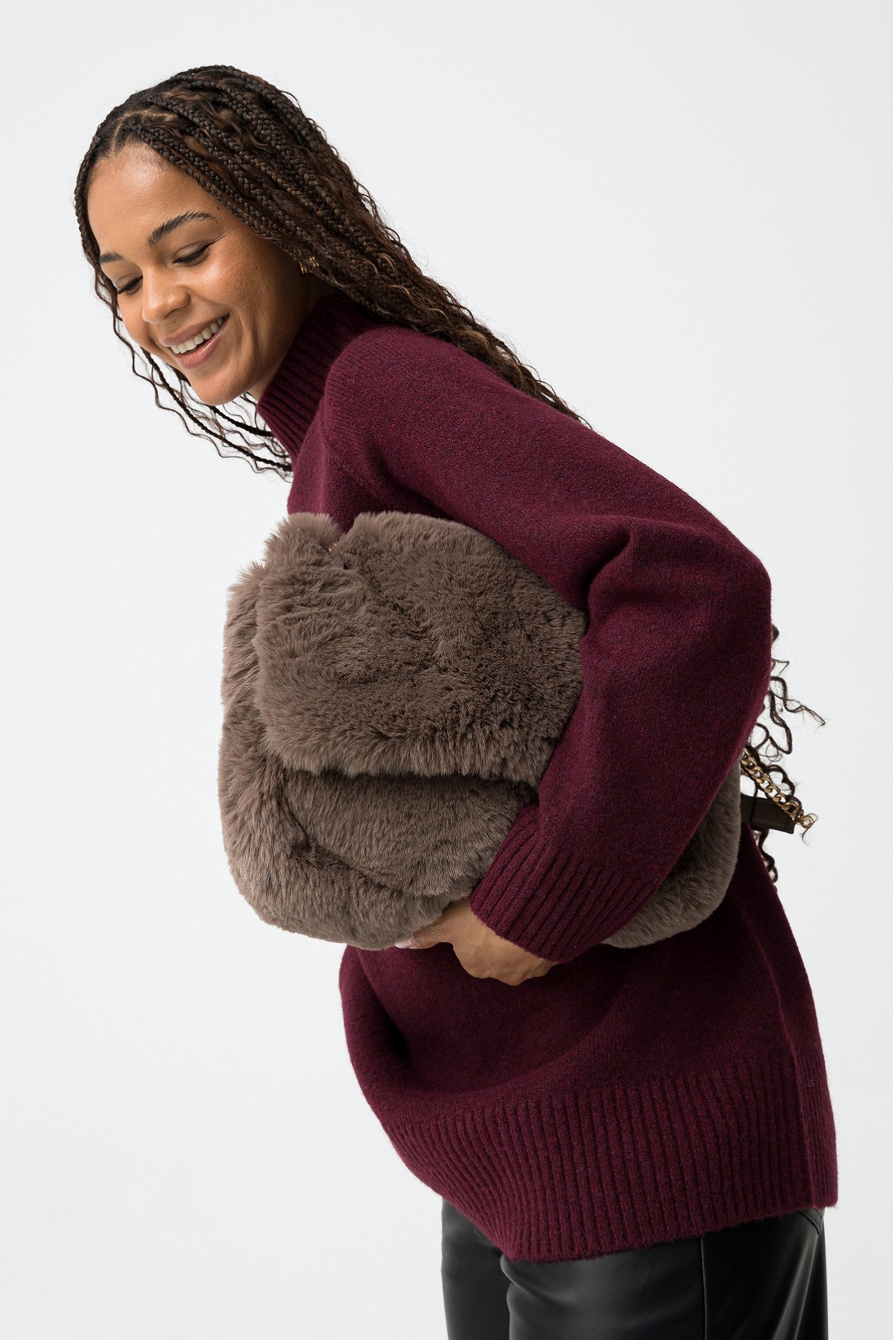 Jersey oversize burdeos