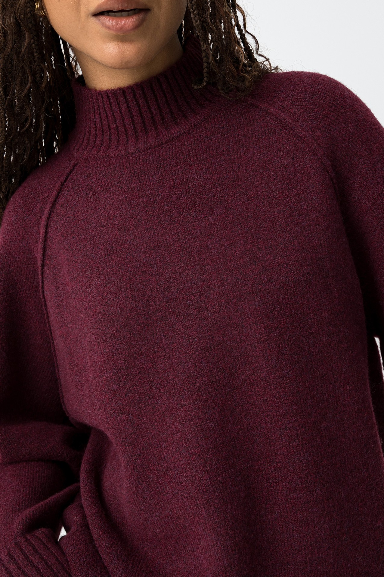 Jersey oversize burdeos