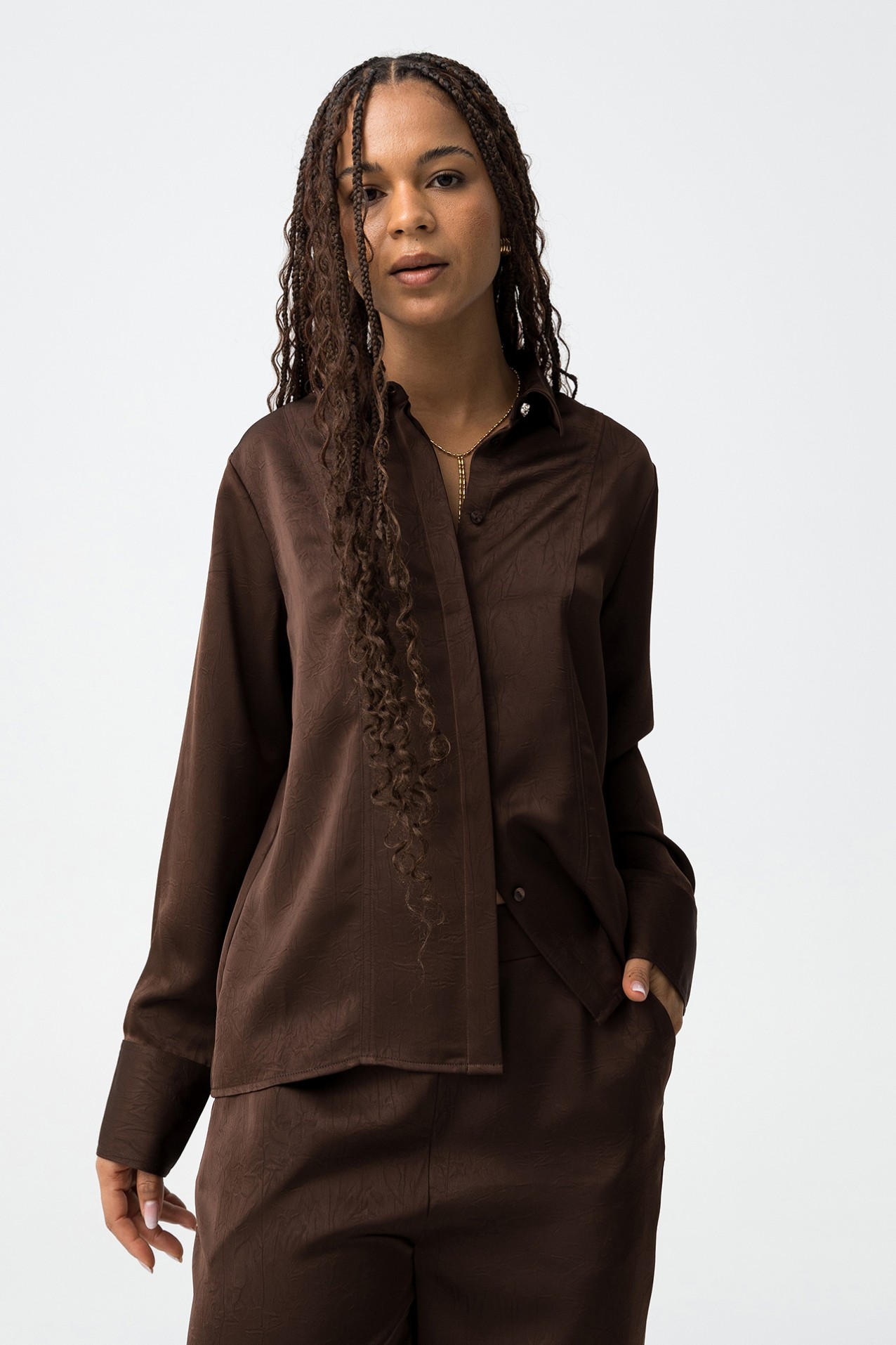 Brown Long Sleeve Shirt